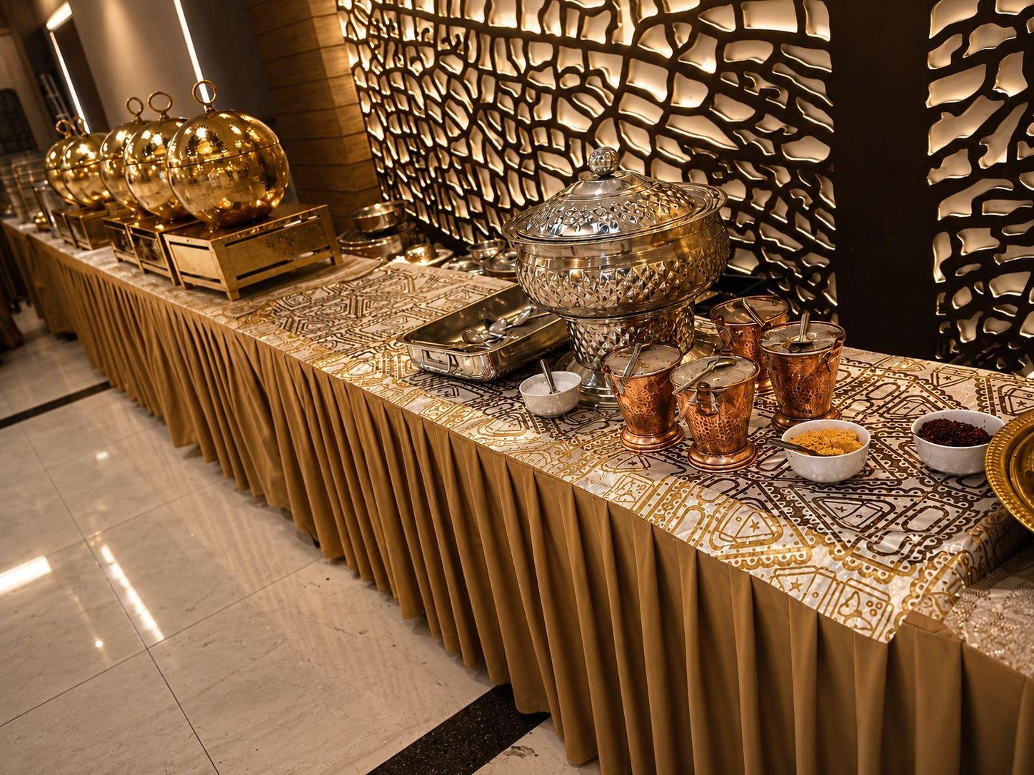 Premium buffet setup by Delicacies Catering