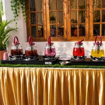 Elegant live beverage counter for a Delicacies corporate event
